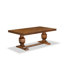 L'ensemble de table de cuisine 7 pièces comprend une table de salle à manger rectangulaire et 6 chaises en cuir de polyuréthane beige clair, finition noyer antique-1240340622-1211849183-1211711161