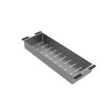 Deep Stainless Steel Colander for Granite Sinks w/ Black Rubber Handles