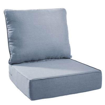 Ensemble de coussins et oreillers épais Hokku Designs 24 po x 24 po x 6 po - Siège profond intérieur / extérieur résistant à l'eau et à la décoloration