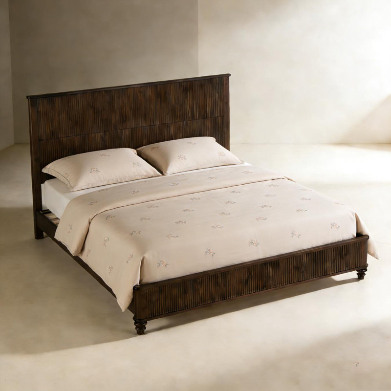 Base de lit en bois massif