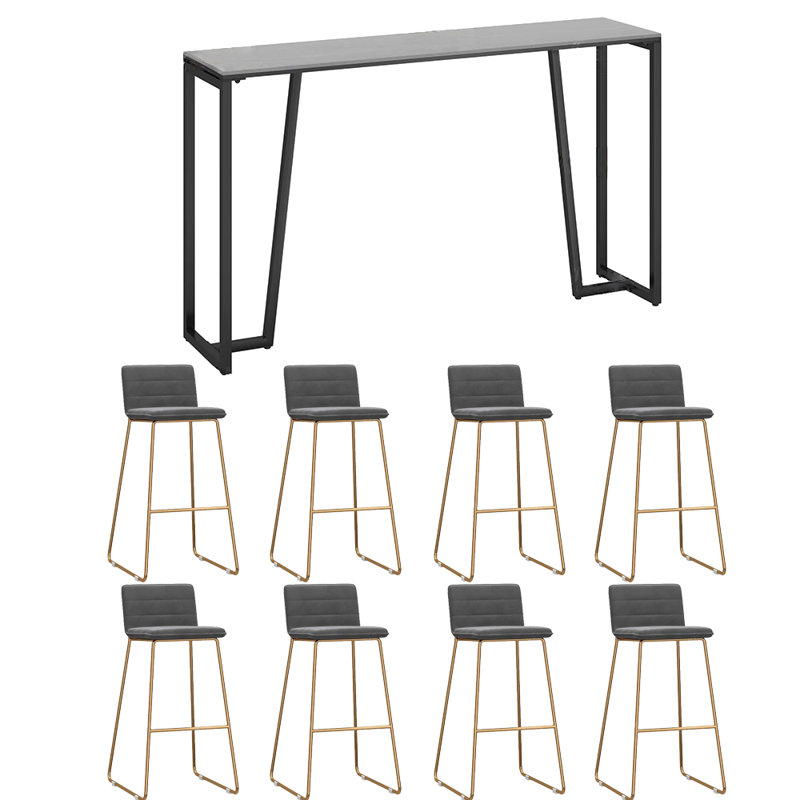 Tabourets et tables de luxe et luxueux, Gris / Noir, Gris