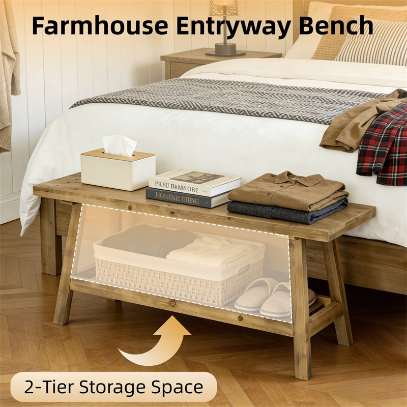 Banc en bois 43 po