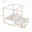 Lit plateforme à baldaquin avec lit gigogne simple et tiroirs de rangement-134000343-134000341