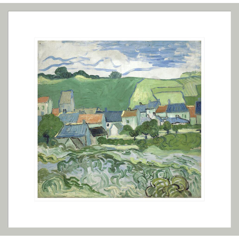 «View of Auvers» par Vincent van Gogh, impression giclée encadrée, 17,75 po H x 18,23 po L
