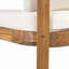Chaise de salle à manger d'extérieur en bois d'acacia (ensemble de 4), avec coussins