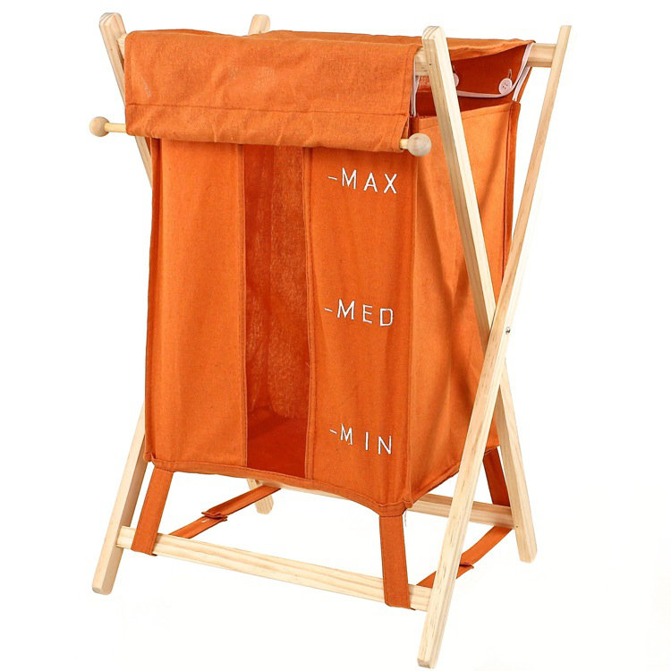 Bubo Fabric Laundry Hamper, Orange
