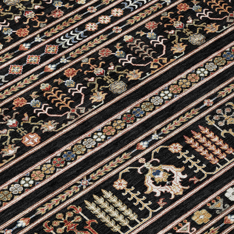 Machine Washable Indoor/Outdoor Boruta ACN2244 Navajo Rug, Rectangle 9' x 12'