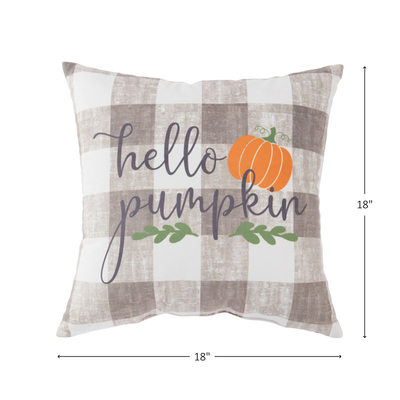 Hello Pumpkin Polyester Throw Pillow