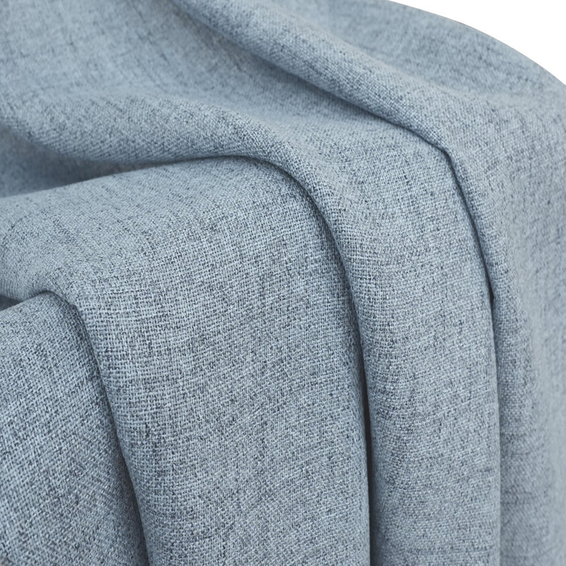 Paire de rideaux semi-transparents avec passe-tringle Janie, L 52 po x L 63 po, Bleu cendré
