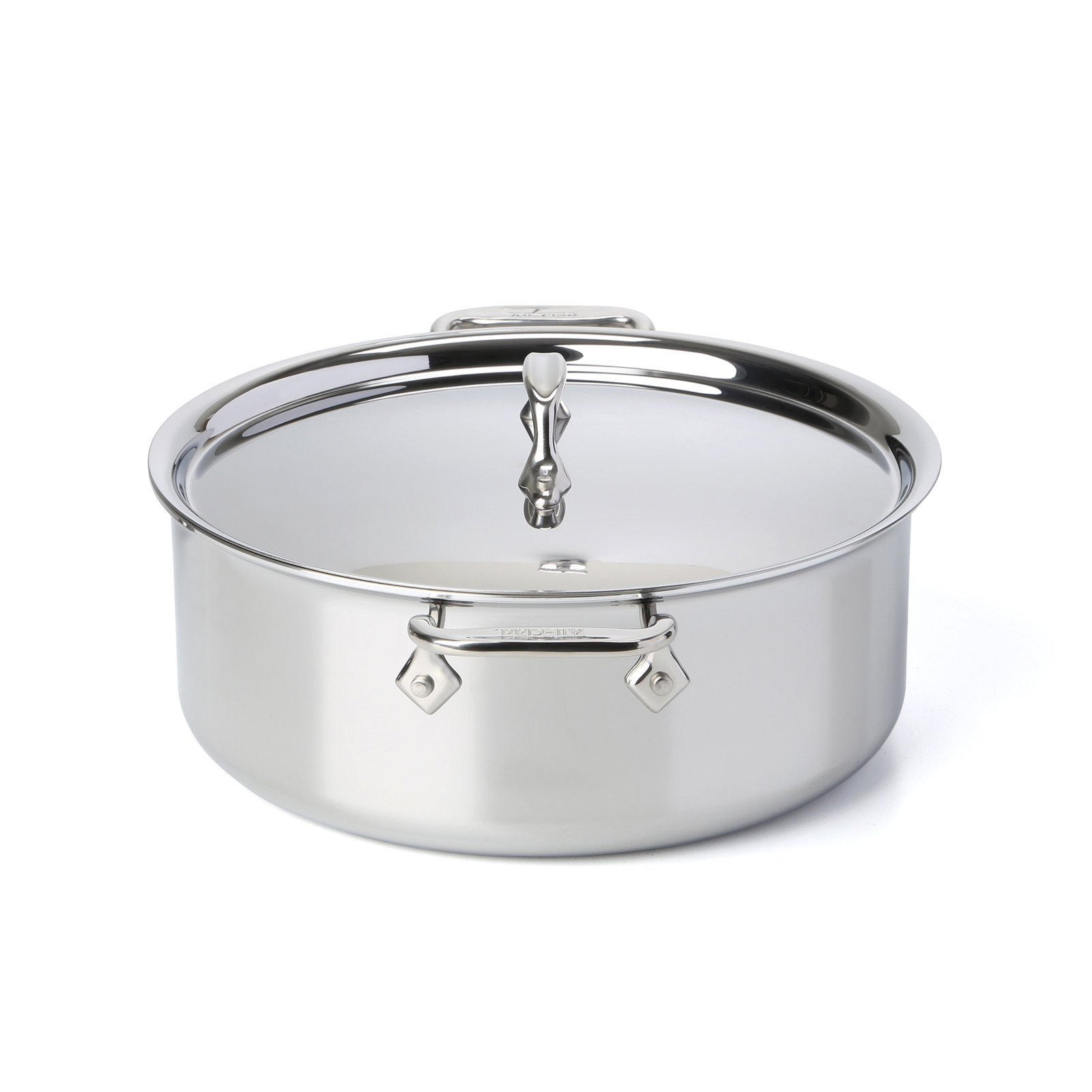 All-Clad D3 Compact Stainless Steel Stock Pot with Lid, 8 Qt.