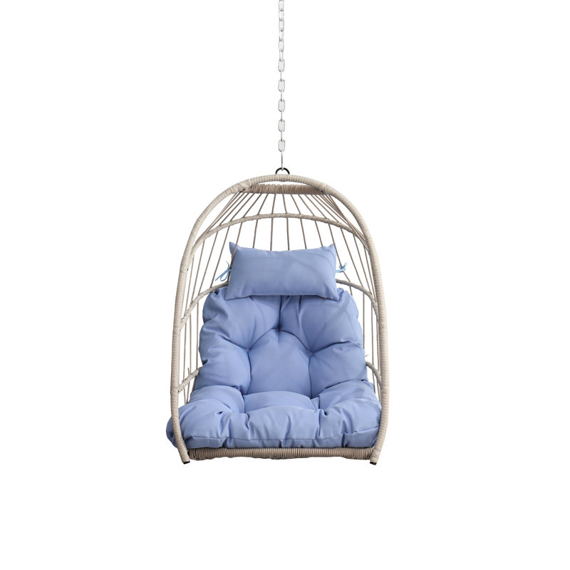 Chaise suspendue avec coussins lavables Garden Blue, Bleu