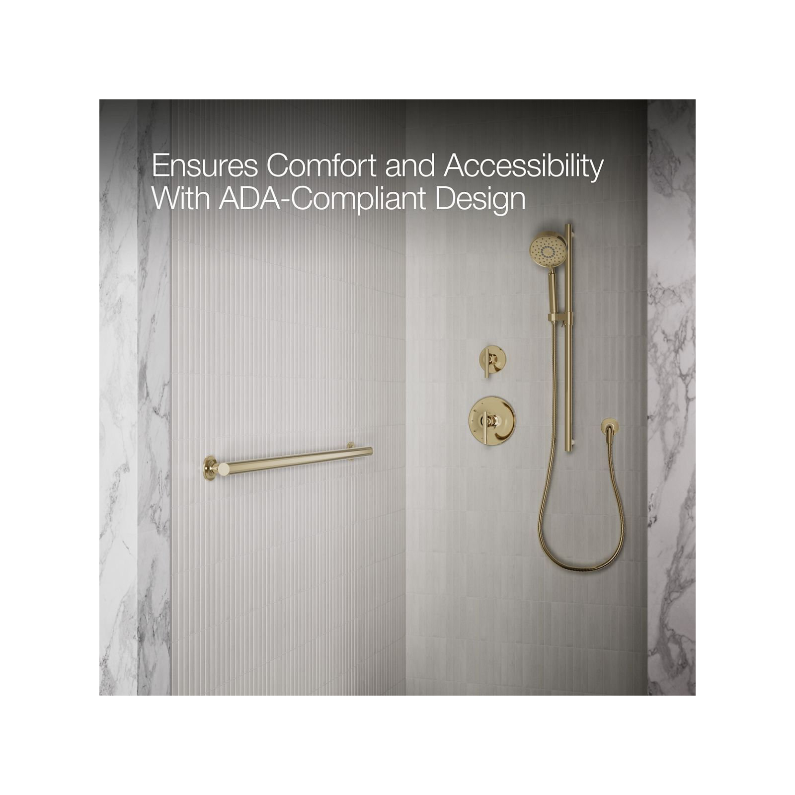 Purist Grab Bar, Vibrant French Gold, 36"W