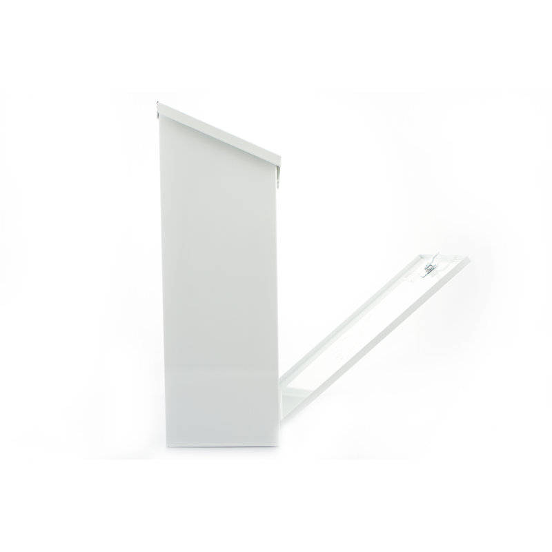 Grand Large Wall Mounted Galvanised Steel Lockable Weatherproof Post Box, White