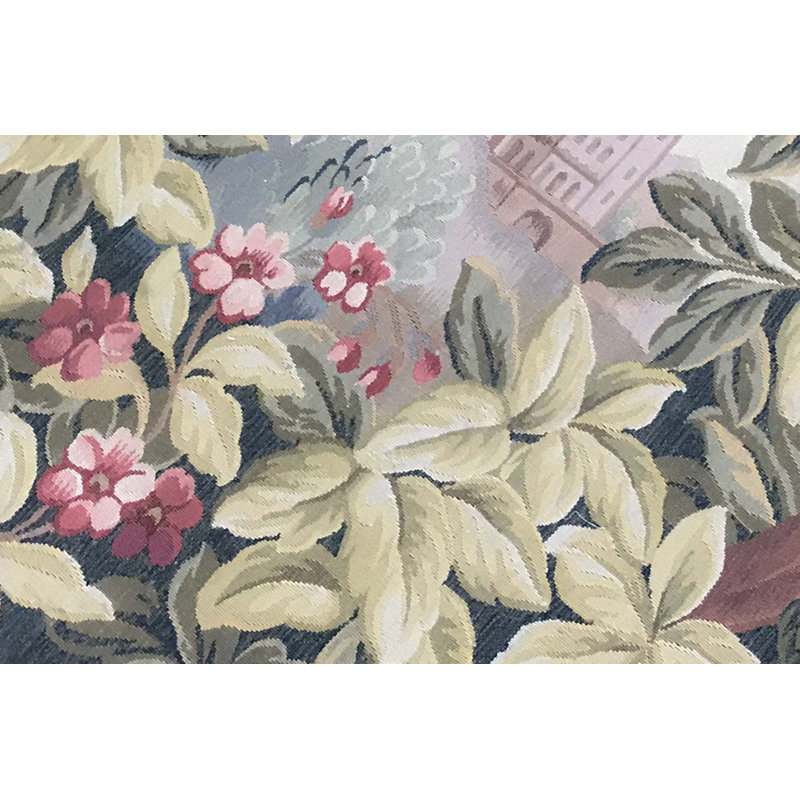 Tapis vert et gris noué à la main de haute qualité