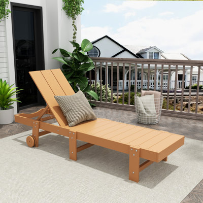 Joubert 77.6" Long Outdoor All-Weather Poly Reclining Single Chaise