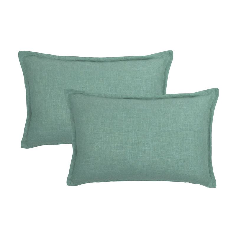 Coussin en lin Frisco, menthe