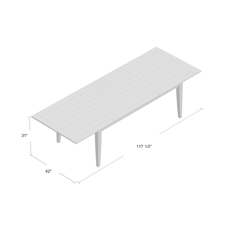 Farm Outdoor Dining Table, Natural Teak