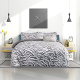 Ensemble d'édredon réversible en microfibre 5 pièces