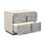 Pavira 2-Drawer Nightstand - Stone
