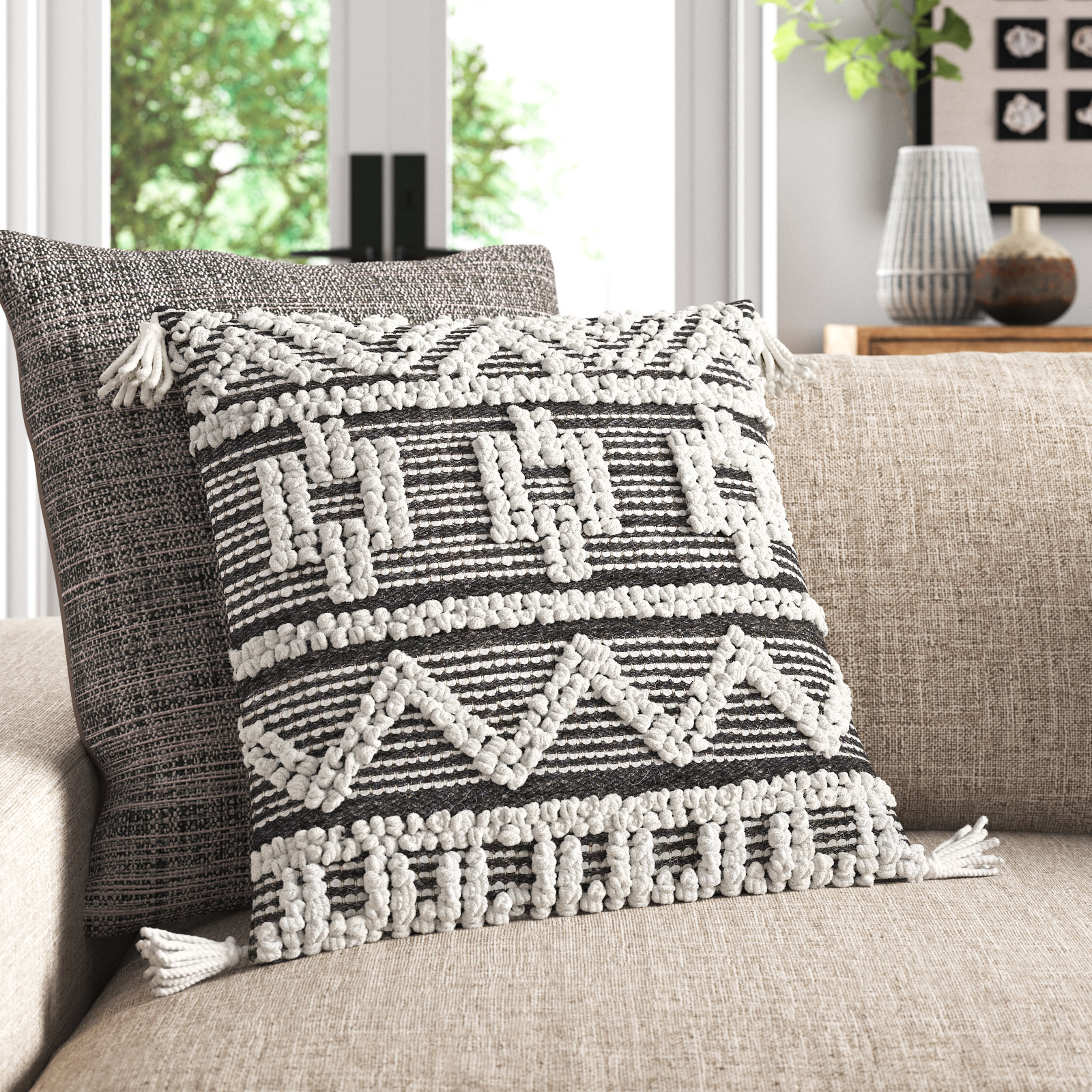 Reni Ikat Pillow Cover, 18" x 18"
