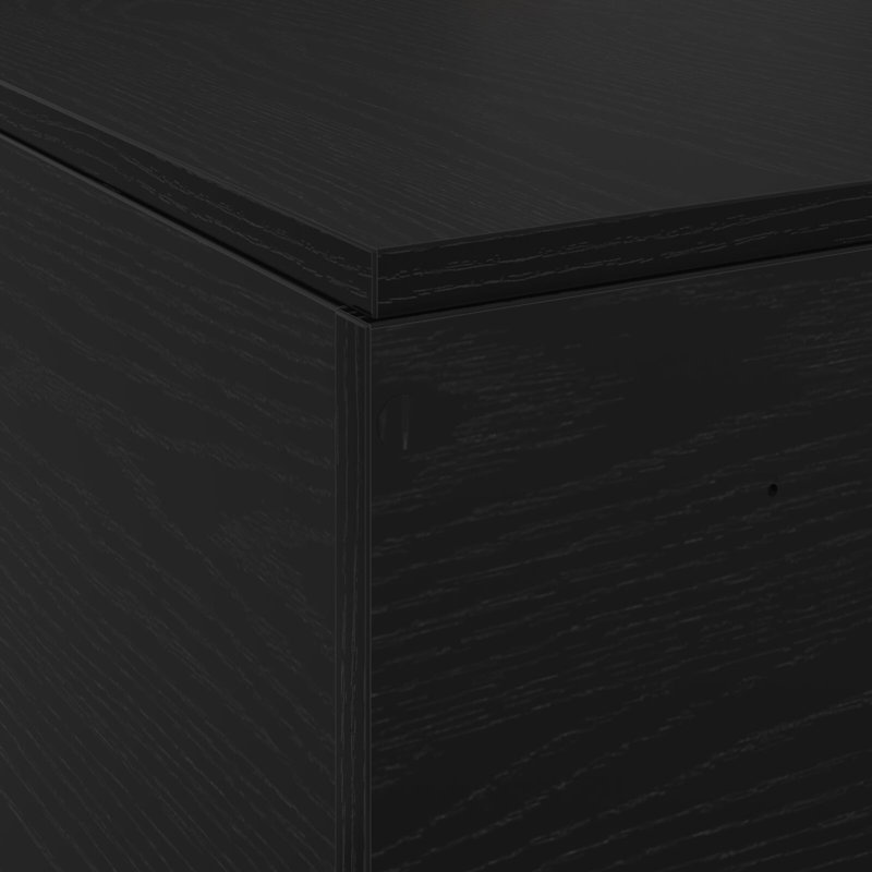 Storage Bed Frame, 160 x 200 cm, Black Oak