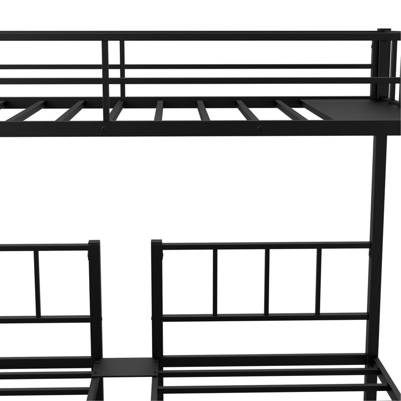 Versatile Triple Bunk Bed With Detachable Design And Safety Features