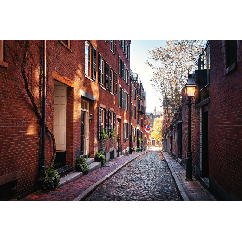 Acorn Street - Boston par Diegograndi - photographie sur toile tendue, H 8 po x l 12 po