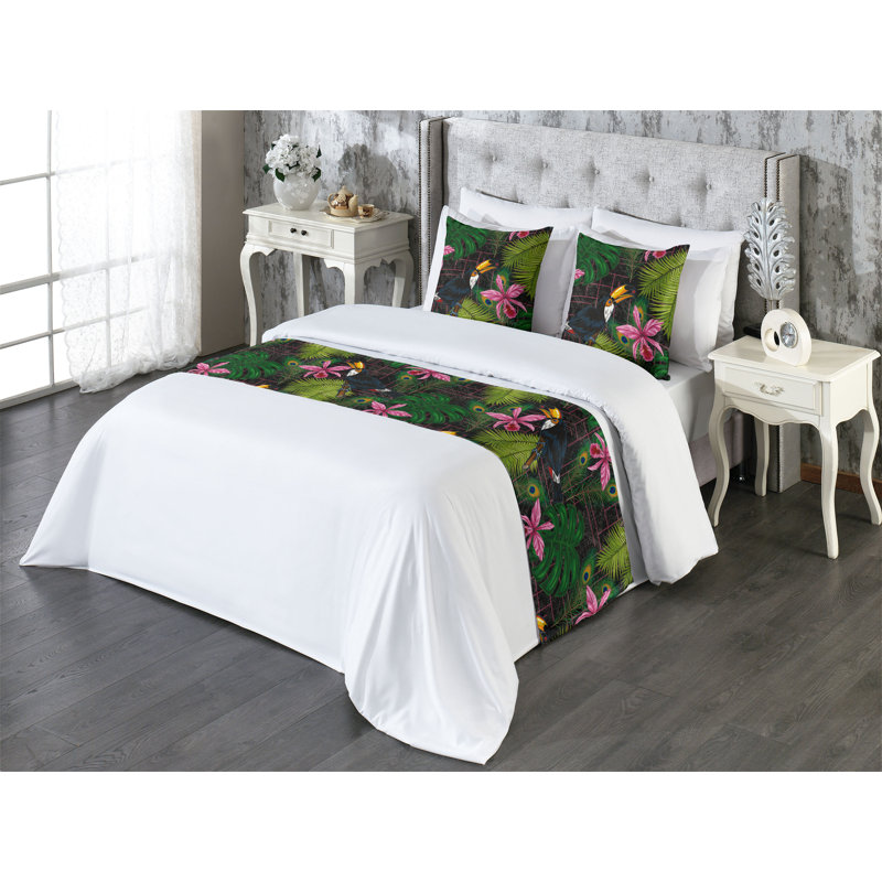 Ensemble de chemin de lit Ambesonne Jungle, Grand lit