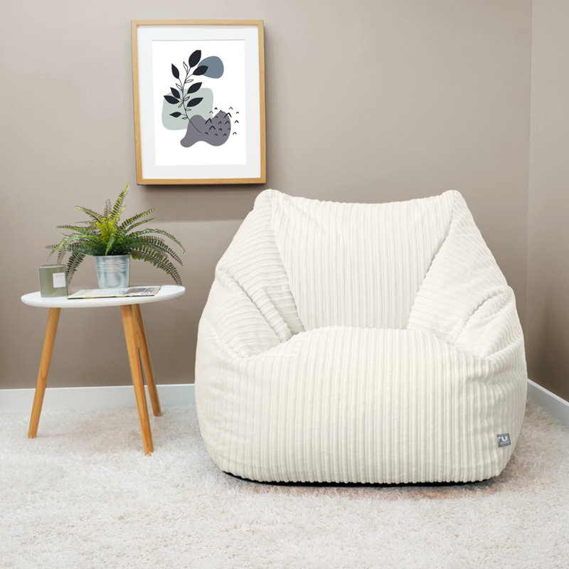 rucomfy Beanbags Big Kids Snuggle Chair - Large Corduroy Armchair for Kids & Teenagers - Home Furniture Living Room or Bedroom Seating - Machine Washable