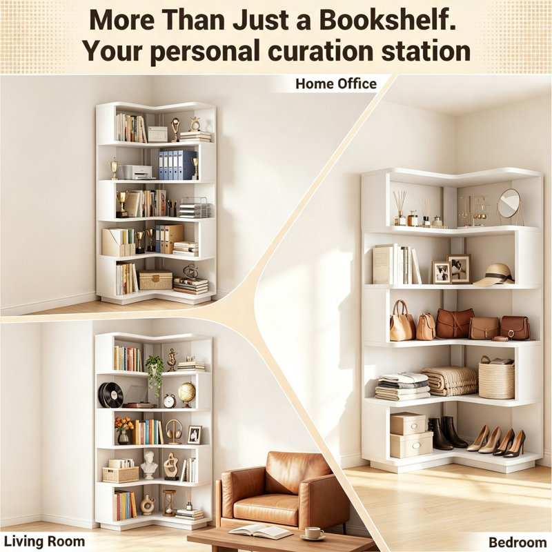 162cm H x 60cm W Standard Bookcase, White