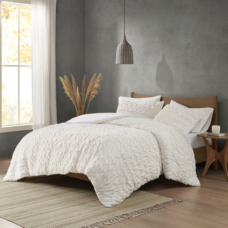 Ensemble d'édredon en duvet synthétique double / grand ruché, Édredon grand + 2 pièces supplémentaires inclus