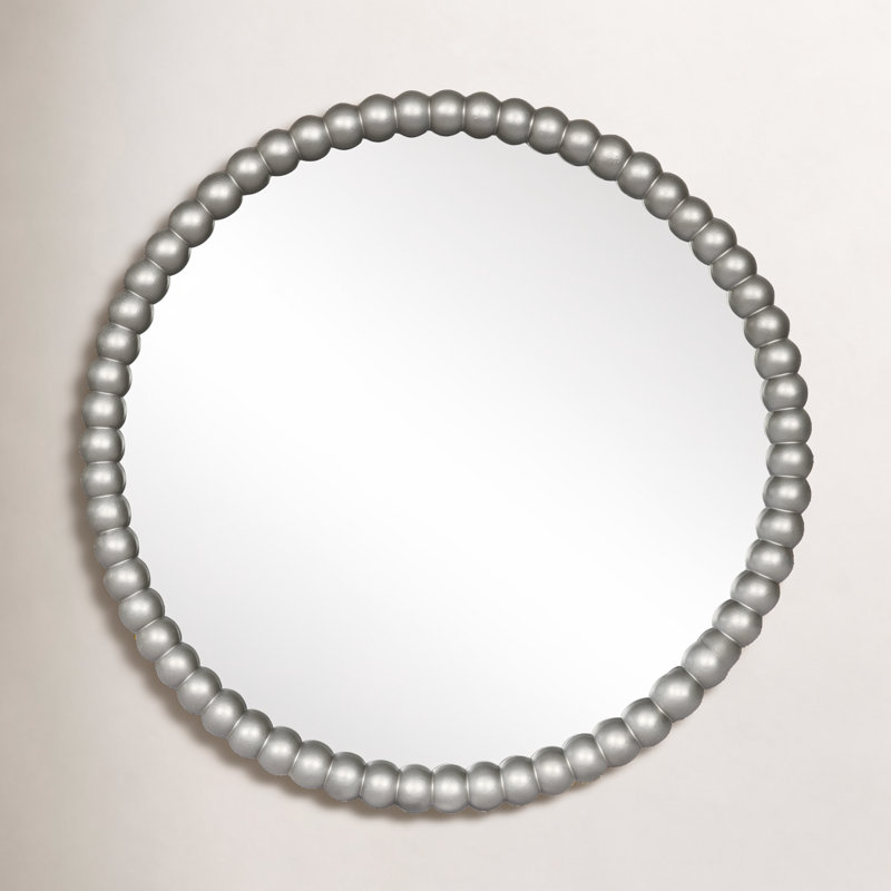 Miroir d'appoint Ayde, Argent, 28 po x 28 po