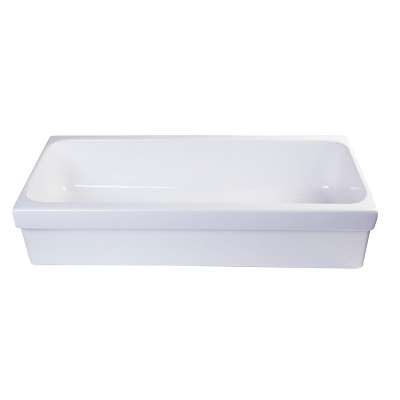 Lavabo de salle de bain rectangulaire en argile réfractaire 36 po