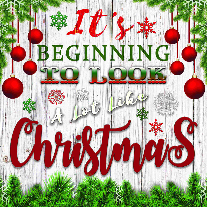 It's It's Commencement to Look a Lot Like Christmas - Art textuel, H 30 po x l 30 po, Non, Cadre flottant érable