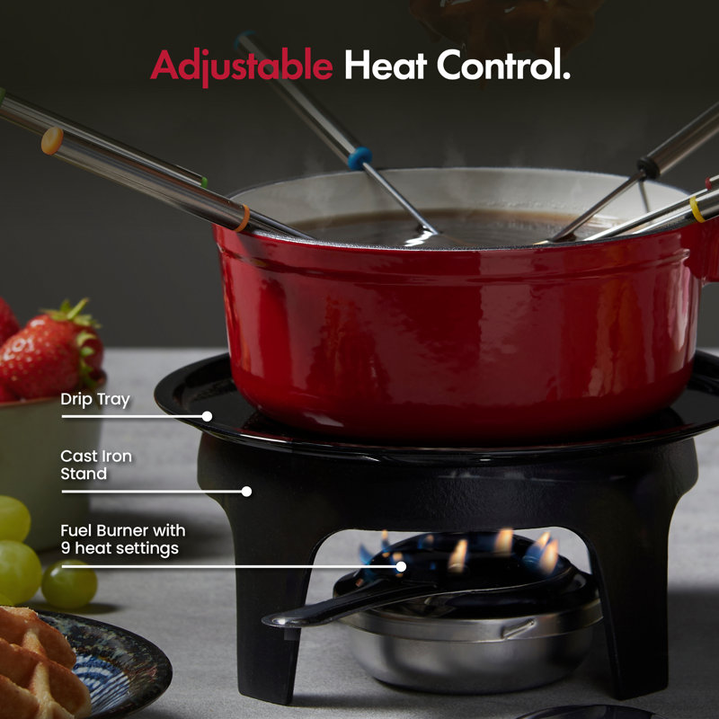  8 Piece Cast Iron Fondue Set