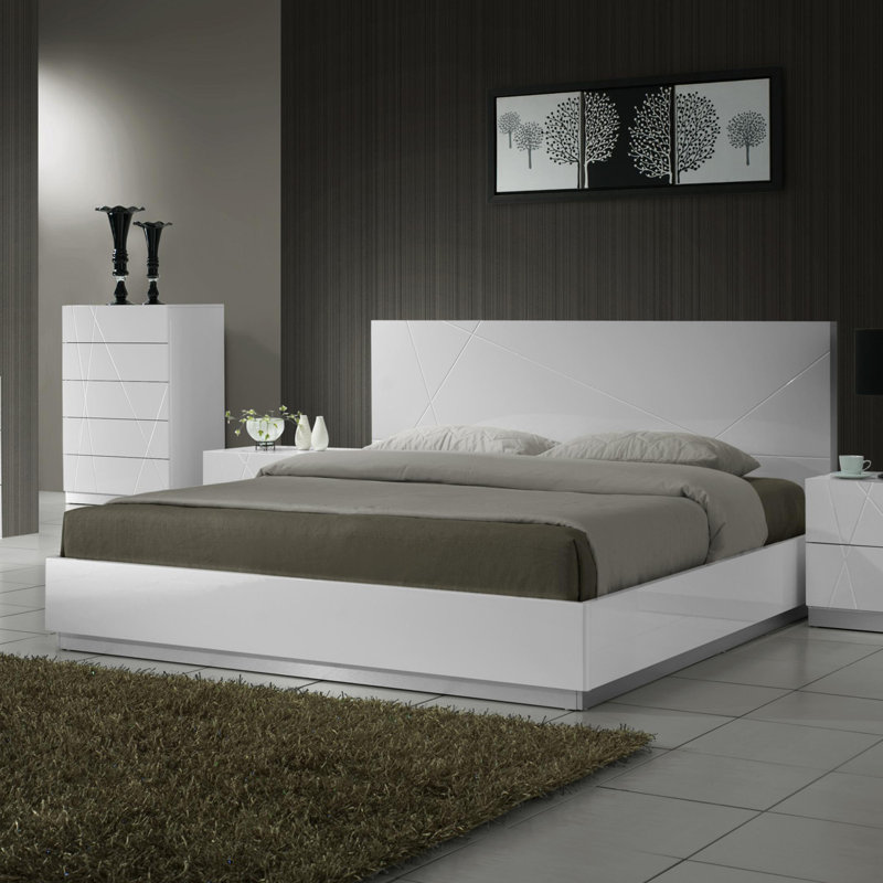Ensemble de chambre à coucher personnalisable pour lit plateforme Naples