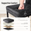 61cm Modern Upholstered Kitchen Counter Stool with Metal Sled Base & Faux Leather-971905134-971905122