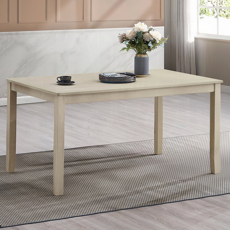 Table de salle à manger 1Pc, H 30,03 po x L 59,03 po x l 35,03 po, Gris antique, Bois massif / bois manufacturé