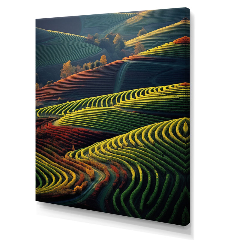 Reproduction d'art sur toile Scenic Dynamic Vineyard III - Landscape & Nature, H 32 po x l 24 po x P 1 po, Toile tendue