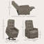 Fauteuils inclinables électriques, poches latérales, assemblage rapide