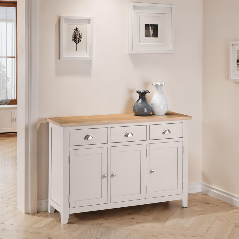 Port Mahon 128cm Sideboard, Oak/Elephant Grey