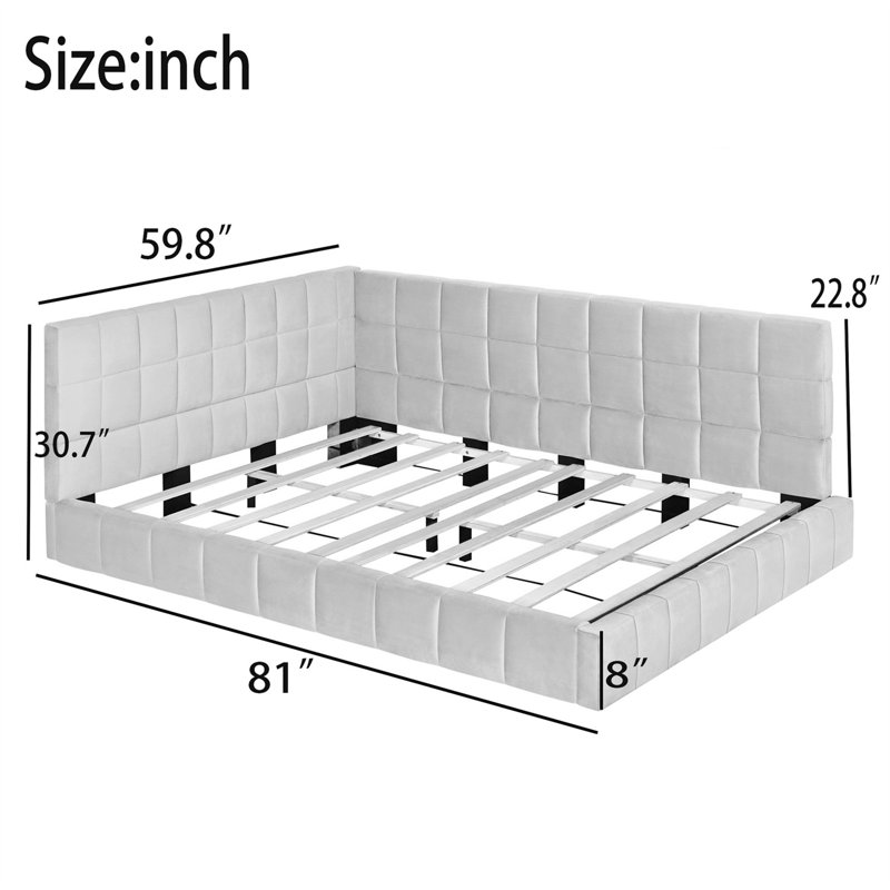 Upholstered Daybed, Beige