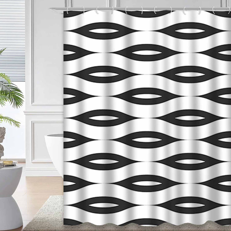 Rideau de douche Wavy Lines, 72" L x 72" W