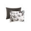 Édredon simple / simple TG et taie décorative - imprimé floral, oreiller simple