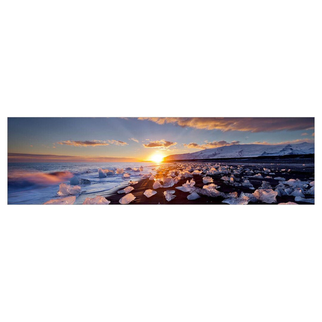 Kitchen Backsplash - Ice Chunks On The Beach Iceland