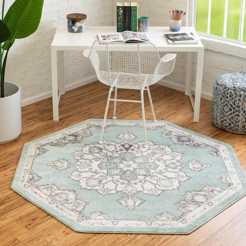 Oriental Indoor Rug, Octagon 5' x 5'