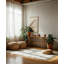 Sagebrook Home Ombra Polyester Cotton Pine Diagonal Fringe Decorative Wall Art