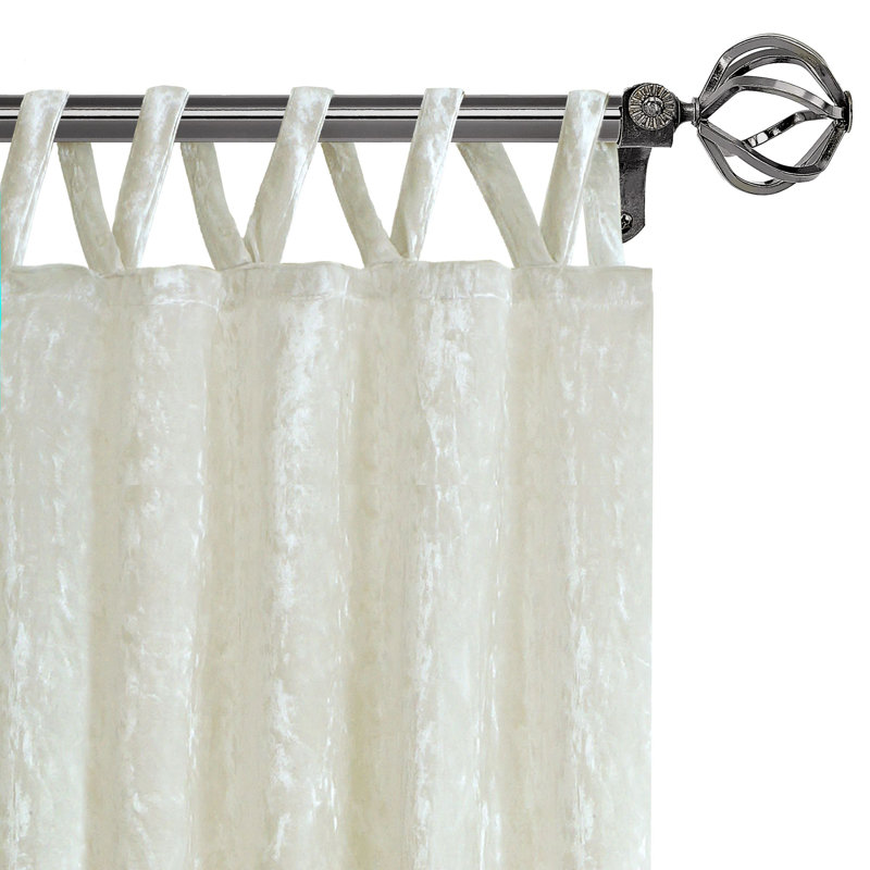 Vickers Semi Sheer Curtain Single Panel, Creamy White, 50" W x 84" L