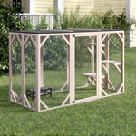TRIXIE Outdoor Catio, Cat Enclosure with Roof, Large Cat Playpen with Platforms, Cat House, Cat Cage, Run