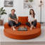 Boneless Convertible Sofa Couch Bed,Multi-Functional,Circular Bed,Adjustable Futon Sofa ,No Assembly Compressed Corduroy Floor Lounge Sofa For Apartment Office Bedroom Living Room-87418692